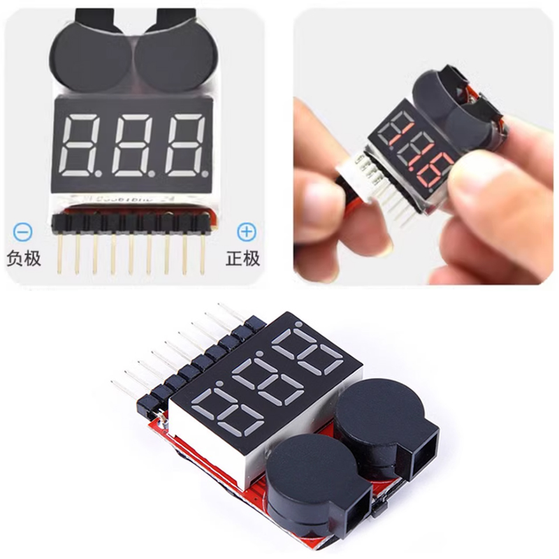 Drone Battery Voltage Checker - RC Car Cell Checker BB Ring