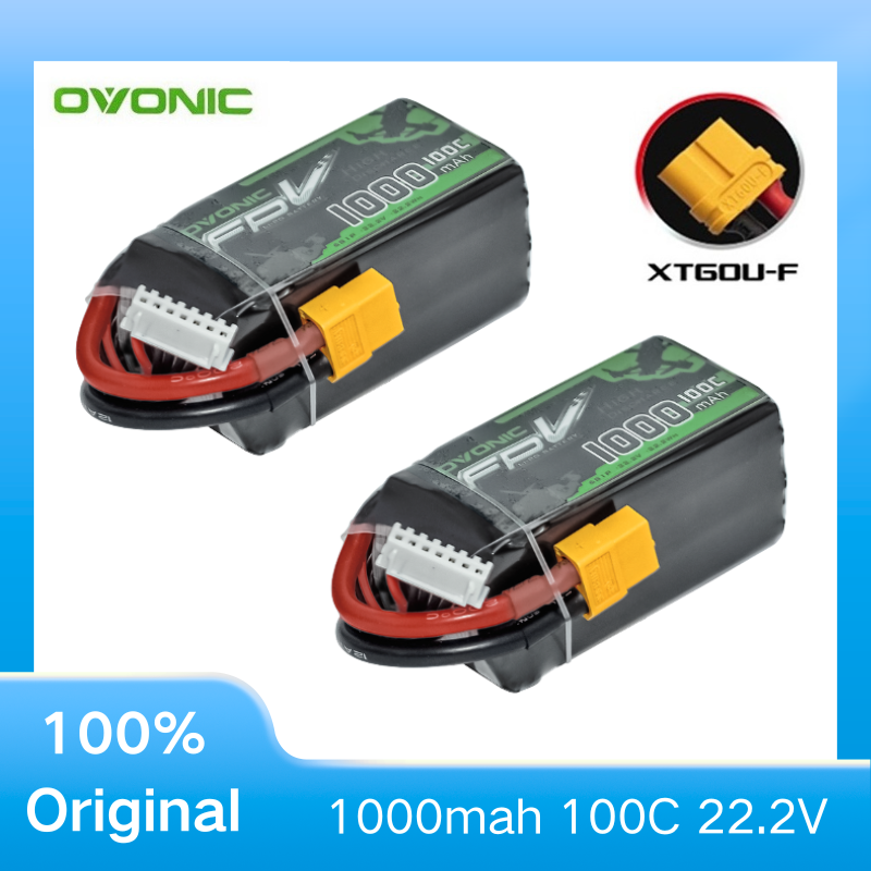 Drone Battery 6S - 2 Stück OVONIC 1000mAh 100C 22,2V
