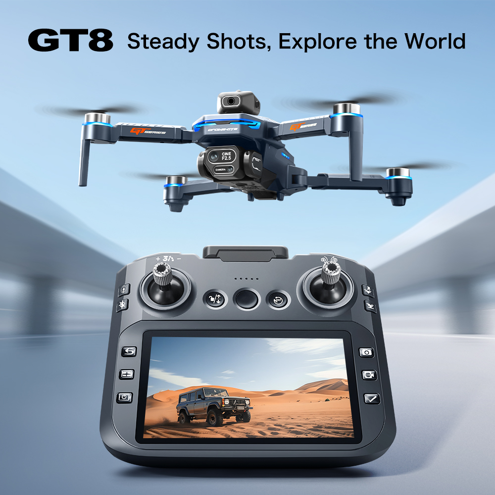 Drone Battery Box - GT8 Hindernisvermeidungs-Luftdrohne – bürstenloser HD-Quadrocopter mit