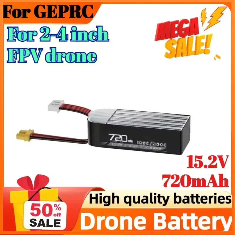 Drone Battery High Voltage - 4S 15,2V 720mAh 100C Akku für