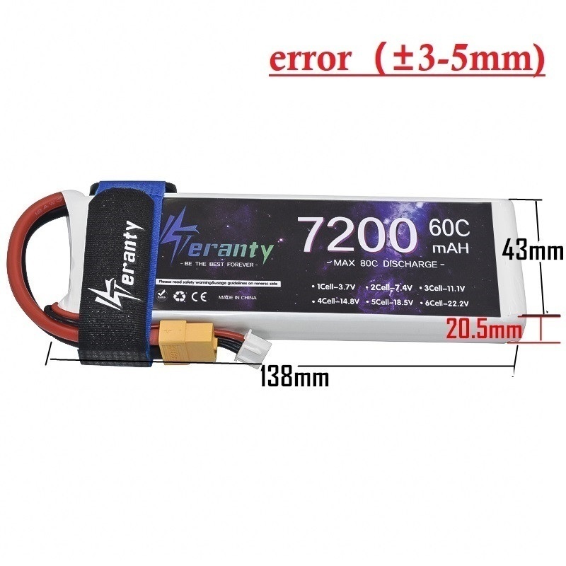 Upgrade 2S 7,4V 7200mAh 60C 6S – Drone Battery 6S Bewertung und Preis
