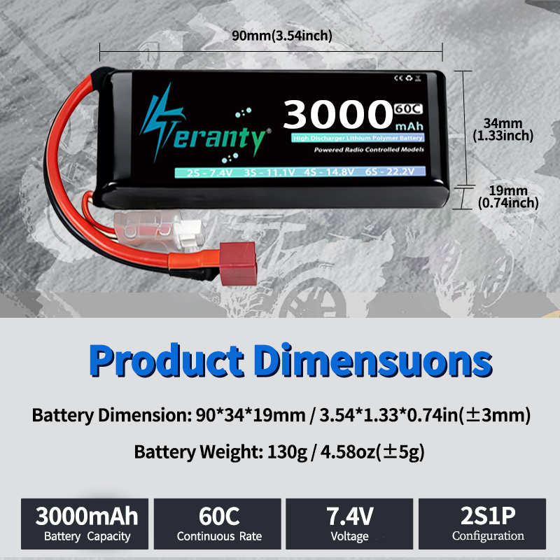 TERANTY 2S 3000mAh Lipo-Akku 7 – Drone Battery Connector Bewertung und Preis