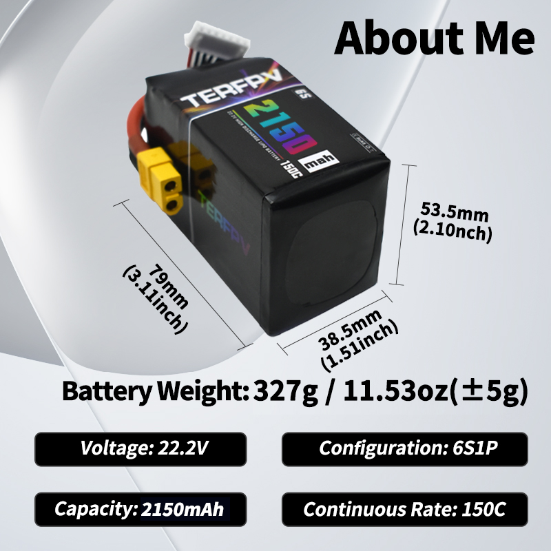 TERFPV Lipo-Akku 6S 22,2V 1300 – Drone Battery Plate Bewertung und Preis