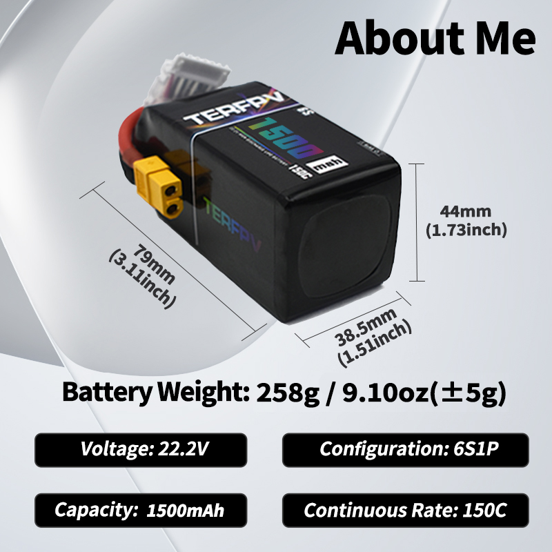 TERFPV Lipo-Akku 6S 22,2V 1300 – Drone Battery Plate Bewertung und Preis