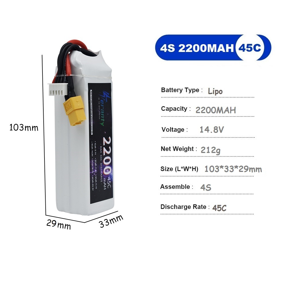 4S LiPo Batterie 14,8 V 1500 m – Drone Battery Li-Ion Bewertung und Preis