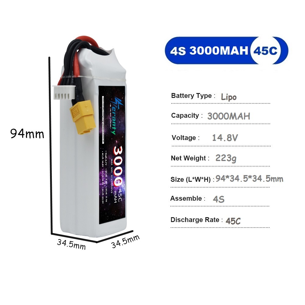 4S LiPo Batterie 14,8 V 1500 m – Drone Battery Li-Ion Bewertung und Preis