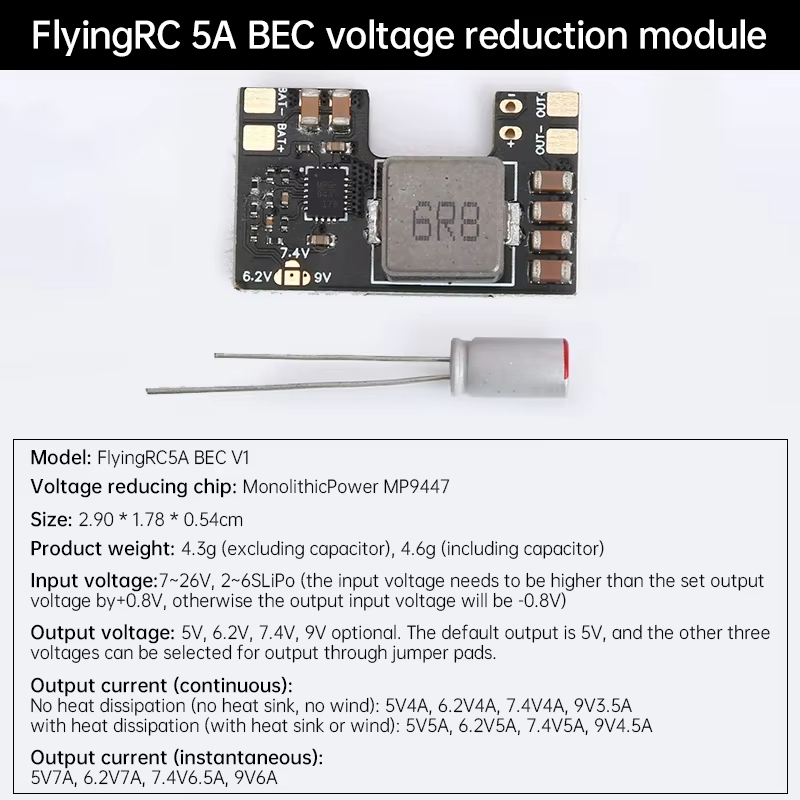 FlyingRC 5A BEC Step-Down-Regl – Drone Battery 6S Bewertung und Preis